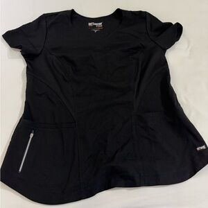 Grey's Anatomy Women's Black Short Sleeve Scrub Top